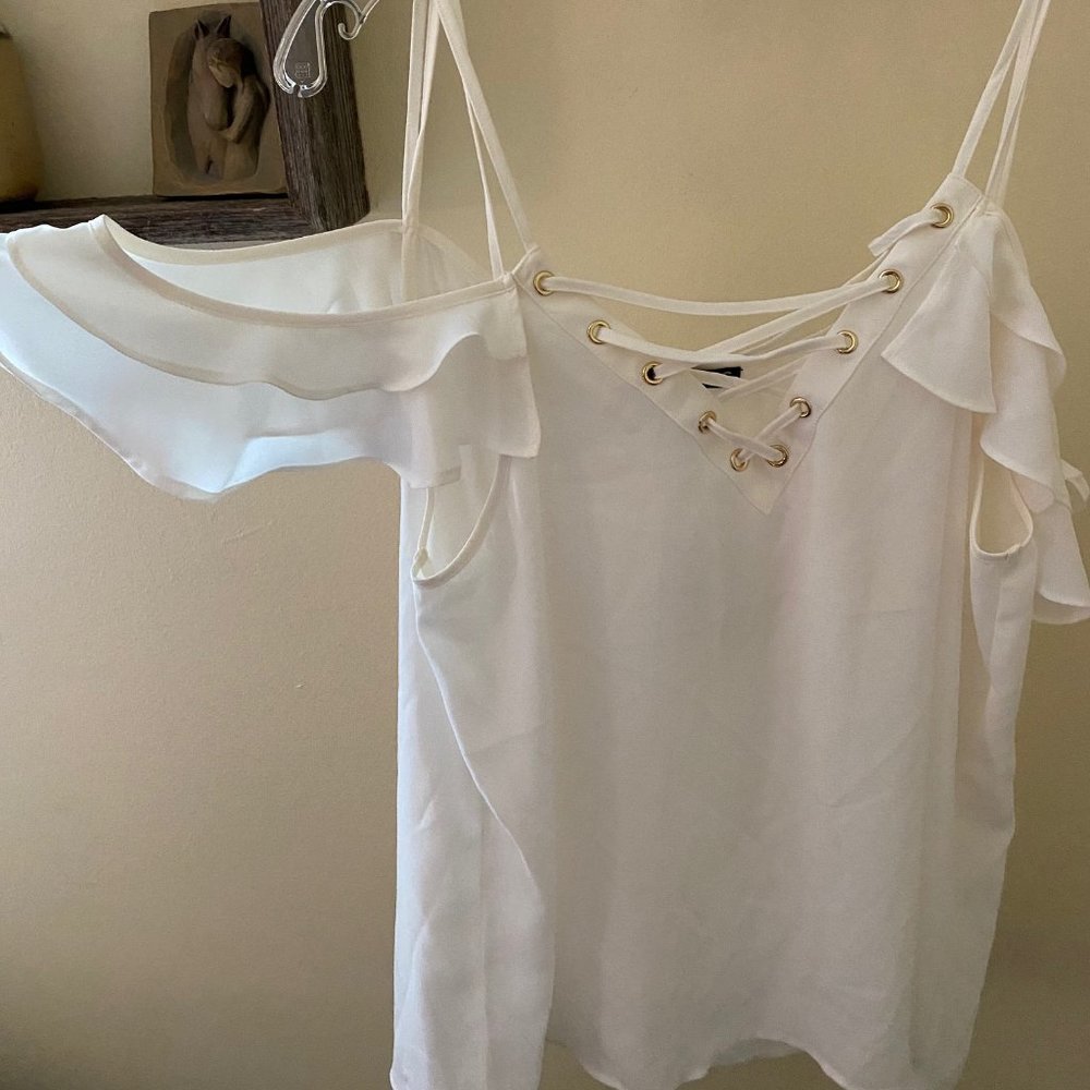 Flowy White Off-Shoulder Shirt
